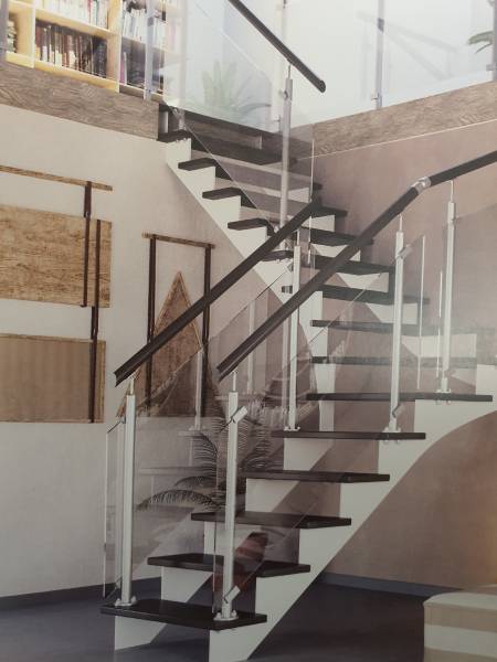 Escalier style anglais allégée et excentrée Toulouse