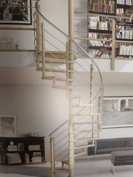 escalier sur mesure gris et bois à Toulouse